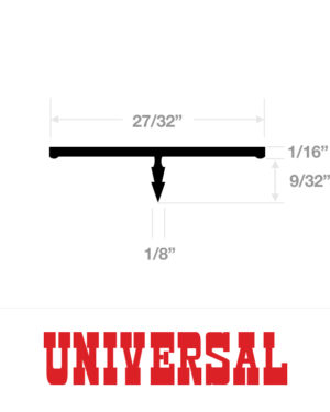 Universal T-Molding Profile - Dimensions