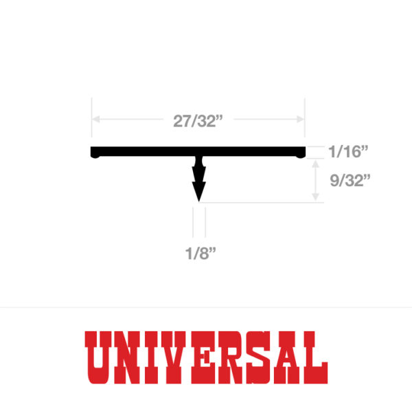 Universal T-Molding Profile - Dimensions